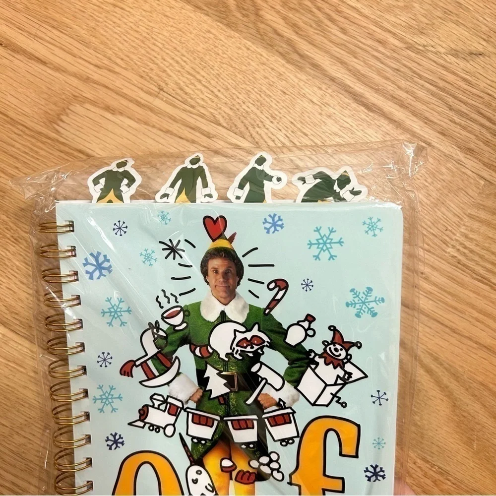 Elf Will Ferrell Christmas Journal NEW Spiral Notebook Paper 96 Pages Green